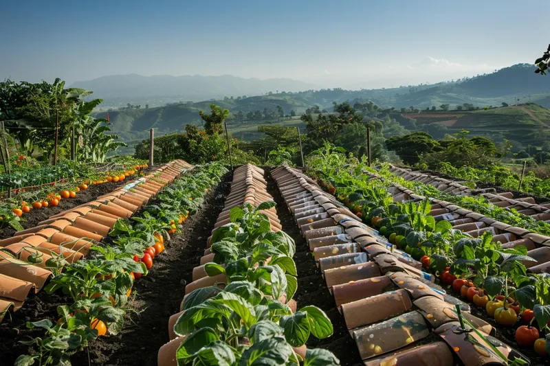 por qué poner tejas entre nuestros cultivos del huerto mejora la producción